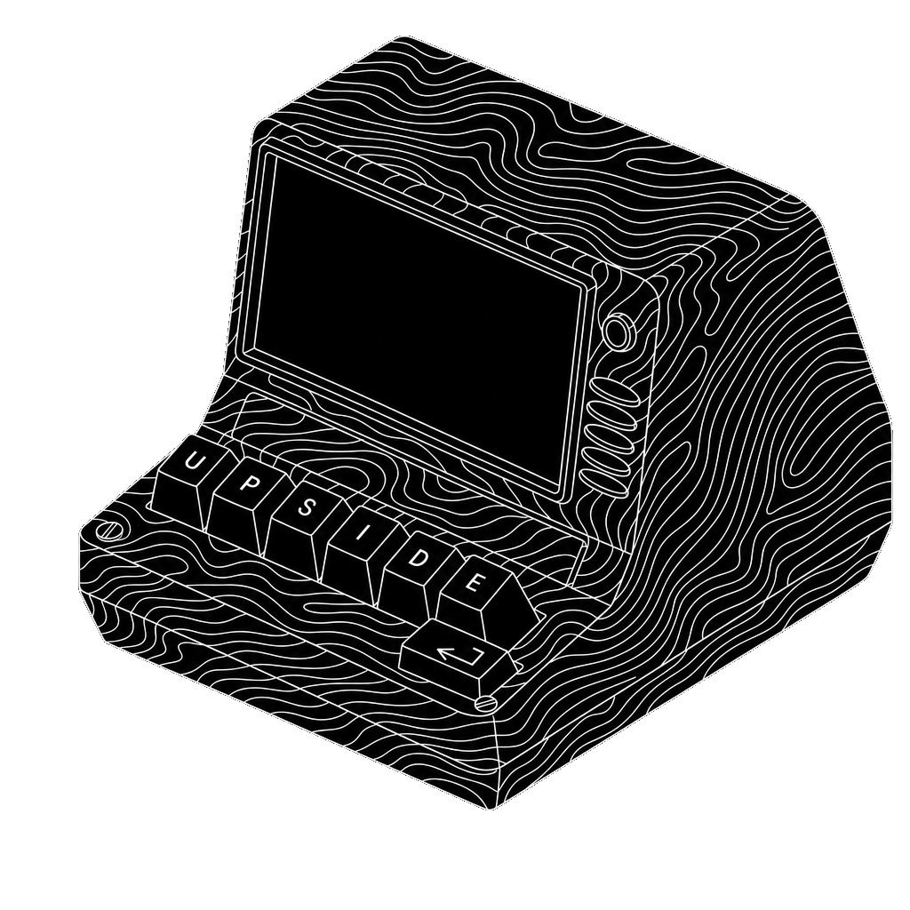 Upside, drawn as a terminal